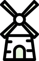 windmolens glyph icoon vector