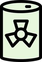 nucleair tank glyph icoon vector