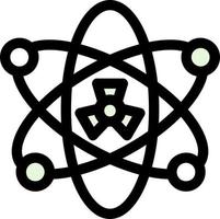 nucleair kernsplijting glyph icoon vector