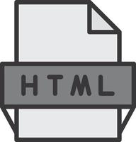 html het dossier formaat icoon vector