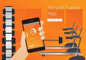 Persoonlijke Trainer App Gratis Vector