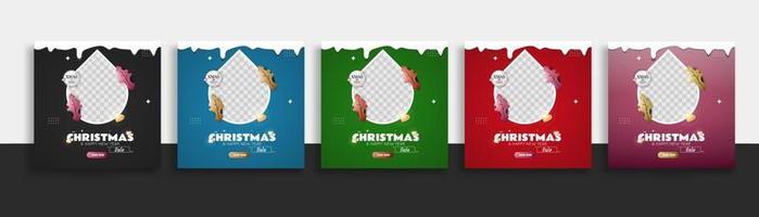 Kerstmis sociaal media post sjabloon web banier voor promoties uw Product. vector