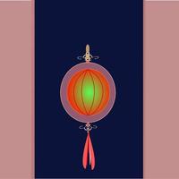 traditioneel Chinese lamp, lantaarn, vector