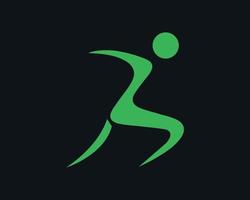 rennen vector logo ontwerp concept. modern zomer sport- logo symbool - marathon atleet silhouet.