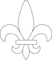 fleur de lys symbool geïsoleerd kleur bladzijde vector