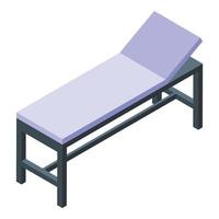 echografie bed icoon isometrische vector. kliniek scanner vector