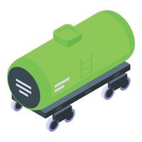 wagon tank icoon isometrische vector. auto trein vector