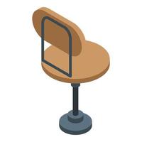 huis kantoor stoel icoon, isometrische stijl vector