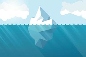 onderwater- ijsberg icoon in vlak stijl. ijsberg zeegezicht vector illustratie Aan geïsoleerd achtergrond. antarctica ecologie teken bedrijf concept.