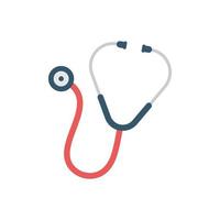 stethoscoop icoon in vlak stijl. hart diagnostisch vector illustratie Aan geïsoleerd achtergrond. geneeskunde teken bedrijf concept.