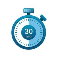 stopwatch 30 minuten icoon illustratie in vlak stijl. timer vector illustratie Aan geïsoleerd achtergrond. tijd alarm teken bedrijf concept.