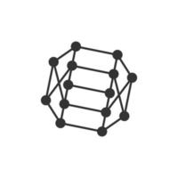 wetenschap icoon in vlak stijl. dna cel vector illustratie Aan wit geïsoleerd achtergrond. molecuul evolutie bedrijf concept.
