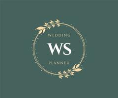 ws initialen brief bruiloft monogram logos verzameling, hand- getrokken modern minimalistisch en bloemen Sjablonen voor uitnodiging kaarten, opslaan de datum, elegant identiteit voor restaurant, boetiek, cafe in vector