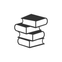 boek bibliotheek icoon in vlak stijl. encyclopedie vector illustratie Aan wit geïsoleerd achtergrond. woordenboek teken bedrijf concept.