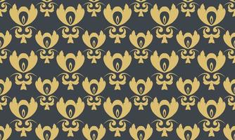 damast fleur de lis naadloos patroon vector naadloos achtergrond behang fleur de lis patroon Scandinavisch batik digitaal structuur ontwerp voor afdrukken afdrukbare kleding stof Saree grens.