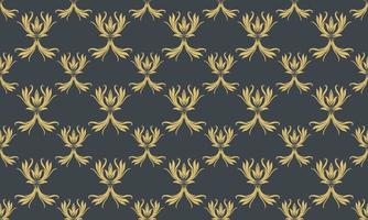 damast fleur de lis naadloos patroon vector achtergrond behang fleur de lis patroon Scandinavisch batik digitaal structuur ontwerp voor afdrukken afdrukbare kleding stof Saree grens.