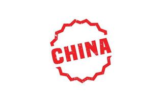 China postzegel rubber met grunge stijl Aan wit achtergrond vector