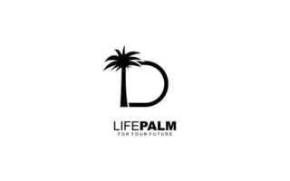 d logo palm voor identiteit. boom sjabloon vector illustratie voor uw merk.