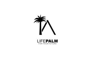 een logo palm voor identiteit. boom sjabloon vector illustratie voor uw merk.
