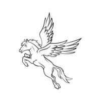 paard vleugel vector illustratie