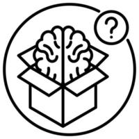 schets icoon voor hersenen doos denken. vector