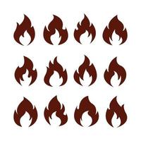reeks van brand icoon vector illustratie
