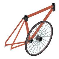 fiets uitrusting icoon, isometrische stijl vector