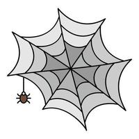 spinneweb icoon kleur schets vector