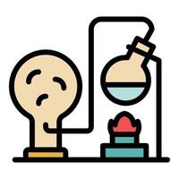 chemisch experiment icoon kleur schets vector