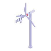 wind energie icoon, isometrische stijl vector