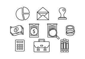 Gratis Bookkeeping Line Icon Vector