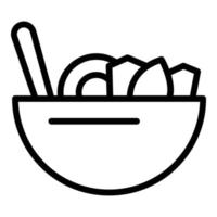 rauw Koreaans voedsel icoon, schets stijl vector