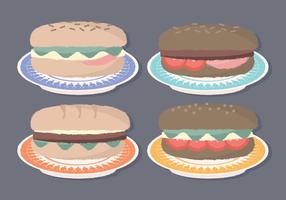 Vector Hand Getrokken Sandwiches