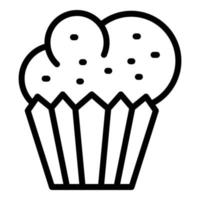 suiker muffin icoon, schets stijl vector