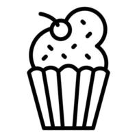 snoep muffin icoon, schets stijl vector