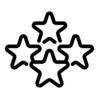 ranking premie sterren icoon, schets stijl vector