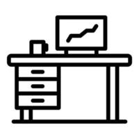 georganiseerd werkplaats icoon, schets stijl vector