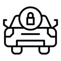 auto sleutelloos systeem icoon, schets stijl vector