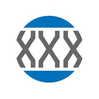 xxx brief logo ontwerp Aan wit achtergrond. xxx creatief initialen cirkel logo concept. xxx brief ontwerp. vector