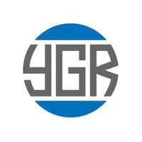 ygr brief logo ontwerp Aan wit achtergrond. ygr creatief initialen cirkel logo concept. ygr brief ontwerp. vector