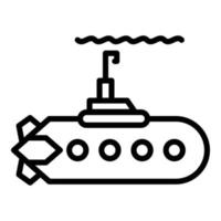 staal onderzeeër icoon, schets stijl vector