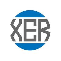 xer brief logo ontwerp Aan wit achtergrond. xer creatief initialen cirkel logo concept. xer brief ontwerp. vector