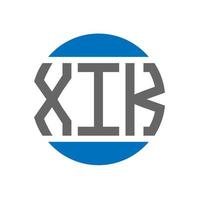 xik brief logo ontwerp Aan wit achtergrond. xik creatief initialen cirkel logo concept. xik brief ontwerp. vector