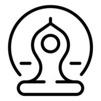 boeddhistisch praktijk icoon, schets stijl vector