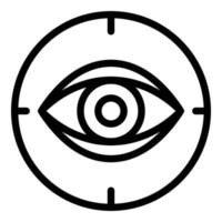oog phoropter icoon, schets stijl vector
