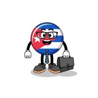 Cuba vlag mascotte net zo een zakenman vector