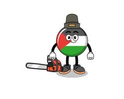 Palestina vlag illustratie tekenfilm net zo een houthakker vector