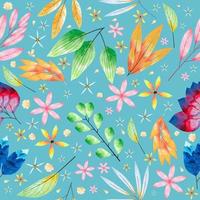 bloemen water kleur naadloos patroon achtergrond vector