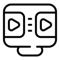 De volgende video icoon, schets stijl vector