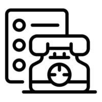 telefoon checklist icoon, schets stijl vector